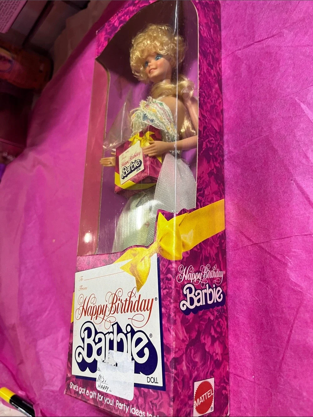 Mattel Happy Birthday Barbie in Pink Gift Box